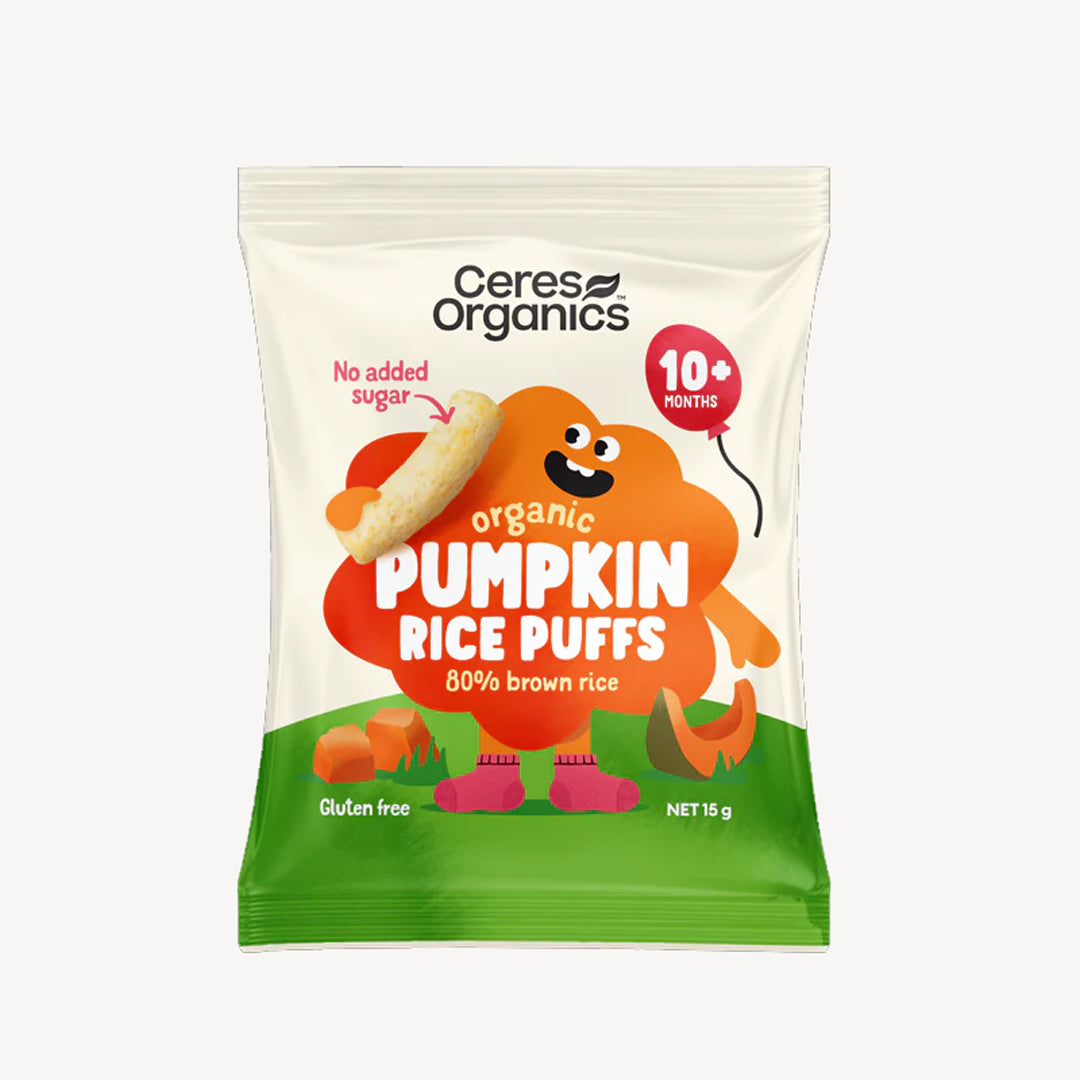 Ceres Organics, Organic Baby Rice Puffs, 15g - Healthy Snacks NZ