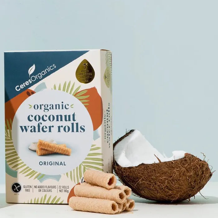 Ceres Organics Coconut Wafer Rolls - Healthy Snacks NZ