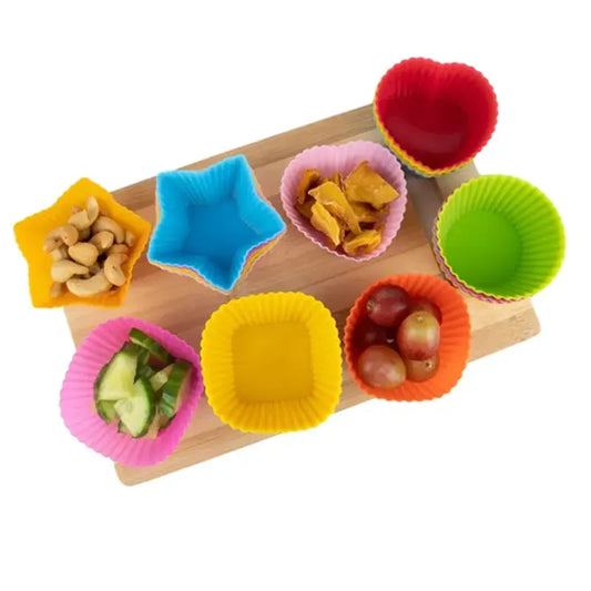 (6pc) Silicone Food Cups, Assorted - Healthy Snacks NZ