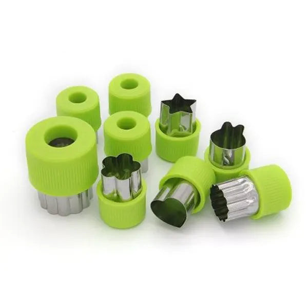 (9pc) Stainless Steel Fruit & Vege Cutters Set - Healthy Snacks NZ
