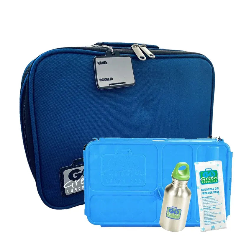 Go Green Lunchbox Set, Blue Bomber - Healthy Snacks NZ