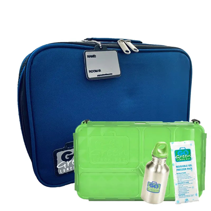 Go Green Lunchbox Set, Blue Bomber - Healthy Snacks NZ
