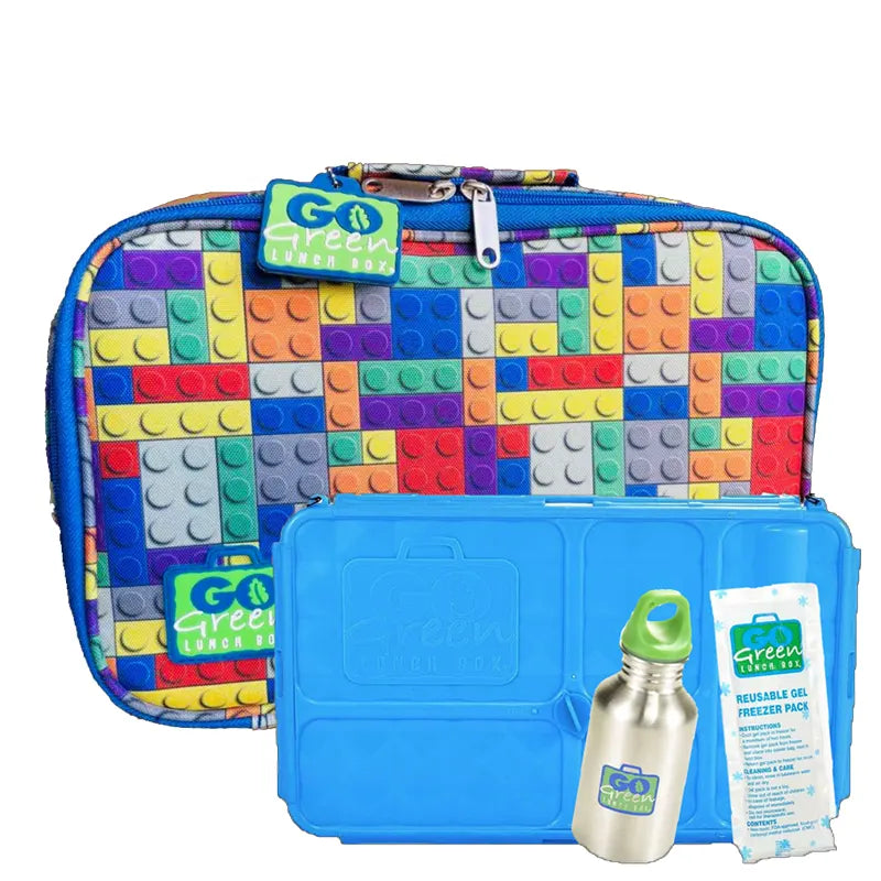 Go Green Lunchbox Set, Bricks n Pieces - Healthy Snacks NZ