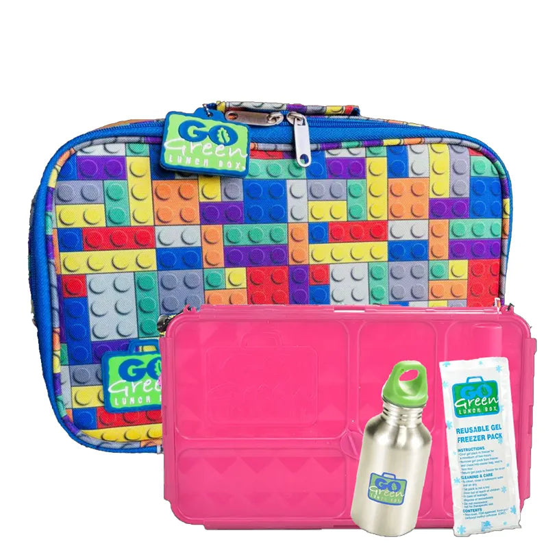 Go Green Lunchbox Set, Bricks n Pieces - Healthy Snacks NZ