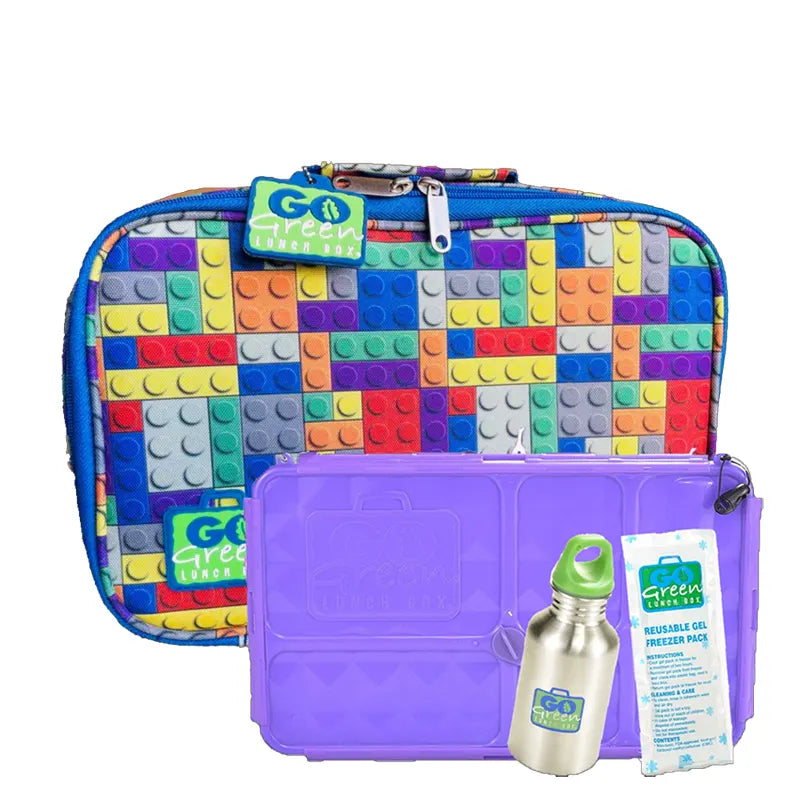 Go Green Lunchbox Set, Bricks n Pieces - Healthy Snacks NZ