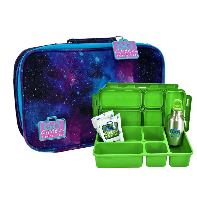 Go Green Lunchbox Set, Cosmic - Healthy Snacks NZ