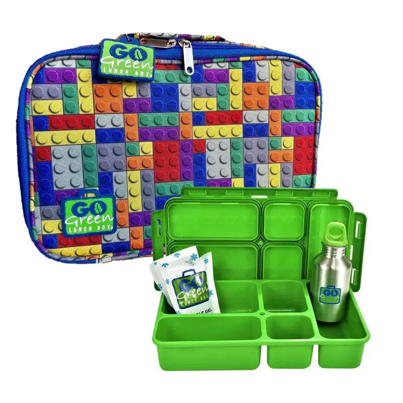 Go Green Lunchbox Set, Bricks n Pieces - Healthy Snacks NZ