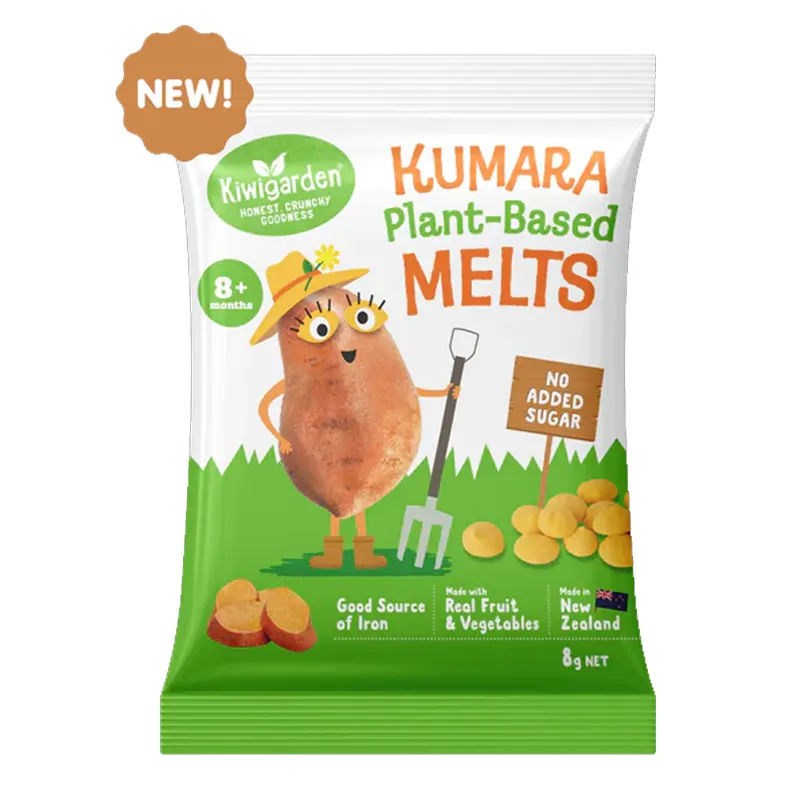 Kiwigarden, No Added Sugar, Plant-Based Melts (GF/V), 8g - Healthy Snacks NZ