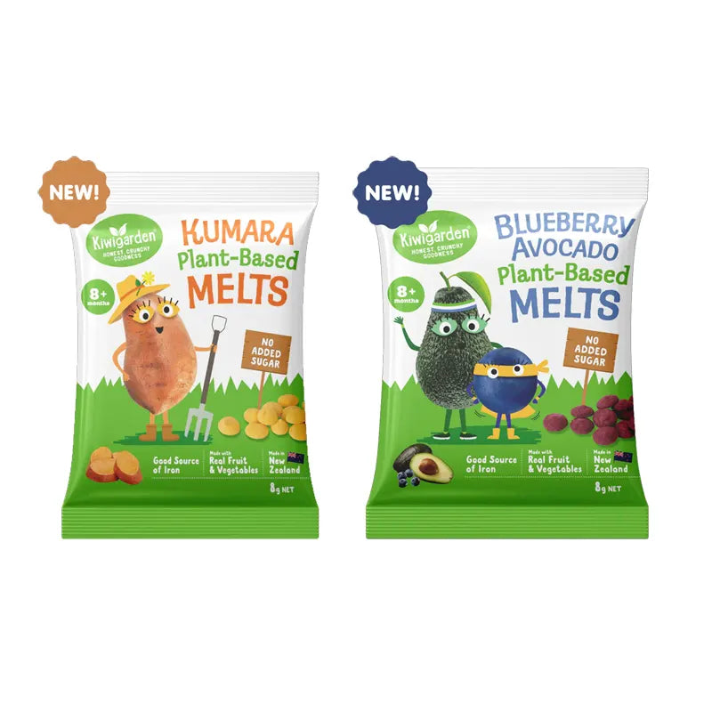 Kiwigarden, No Added Sugar, Plant-Based Melts (GF/V), 8g - Healthy Snacks NZ