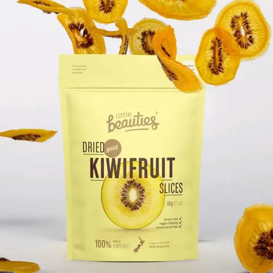 100% Dried NZ Gold Kiwifruit Slices, 50g - Healthy Snacks NZ