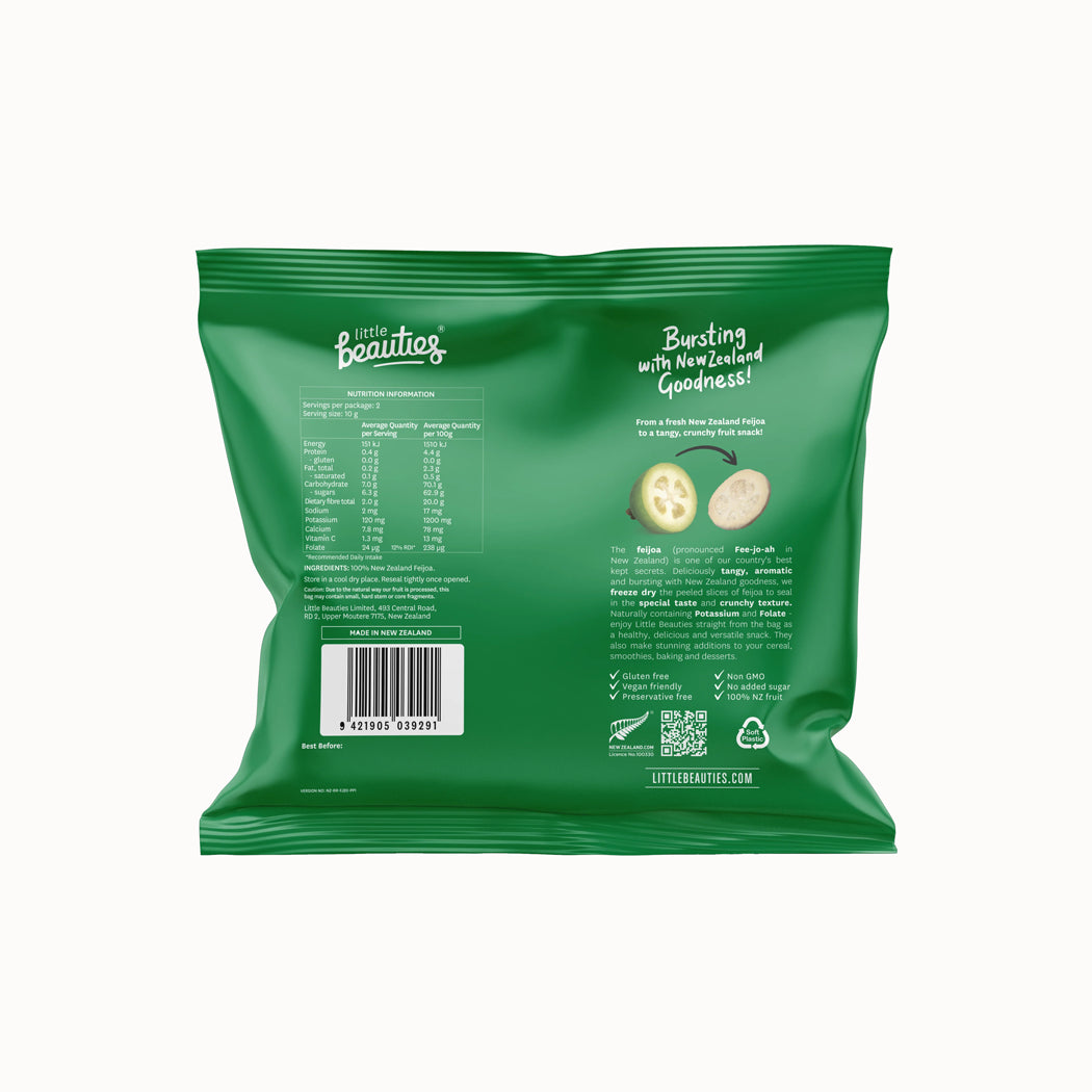 Freeze-Dried NZ Feijoa Slices, 20g - Healthy Snacks NZ