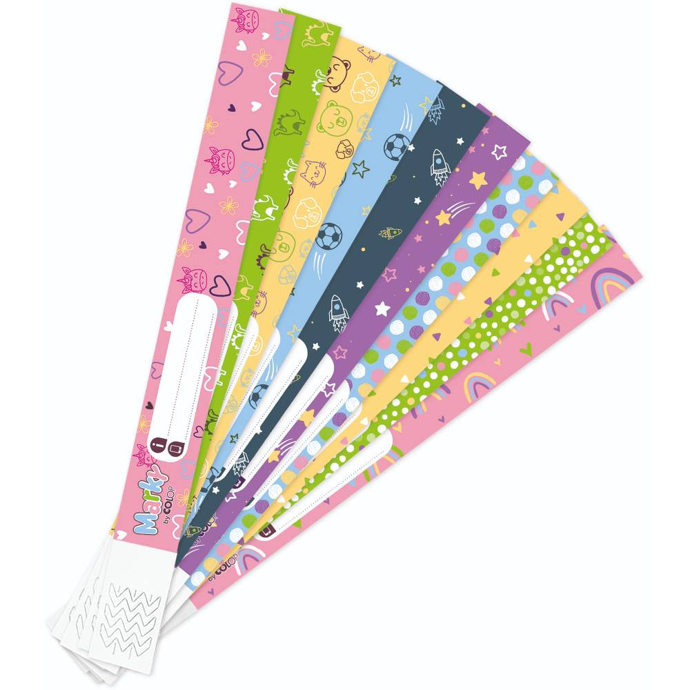 Set of colorful paper sheets with various patterns on a white background