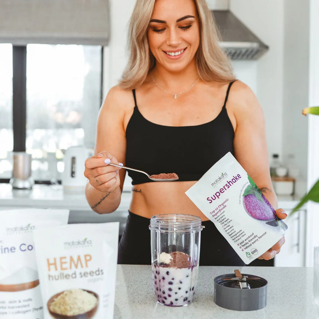 Organic Superfoods Supershake Mix (DF/GF/V), 200g - Healthy Snacks NZ