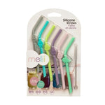 Load image into Gallery viewer, (6pc) Melii Silicone Animal Straws with Cleaning Brush - Healthy Snacks NZ
