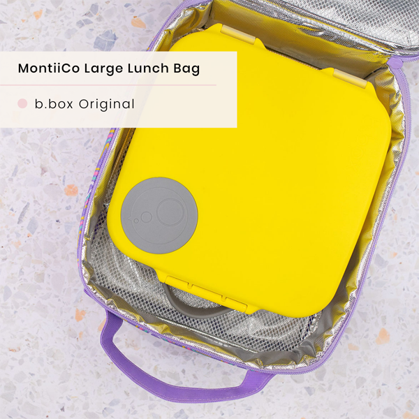 MontiiCo Large Insulated Lunch Bag + Ice Pack - Healthy Snacks NZ