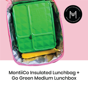 MontiiCo Large Insulated Lunch Bag + Ice Pack - Healthy Snacks NZ