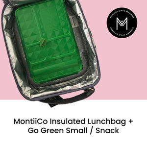 MontiiCo Large Insulated Lunch Bag + Ice Pack - Healthy Snacks NZ