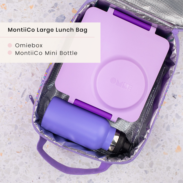 MontiiCo Large Insulated Lunch Bag + Ice Pack - Healthy Snacks NZ