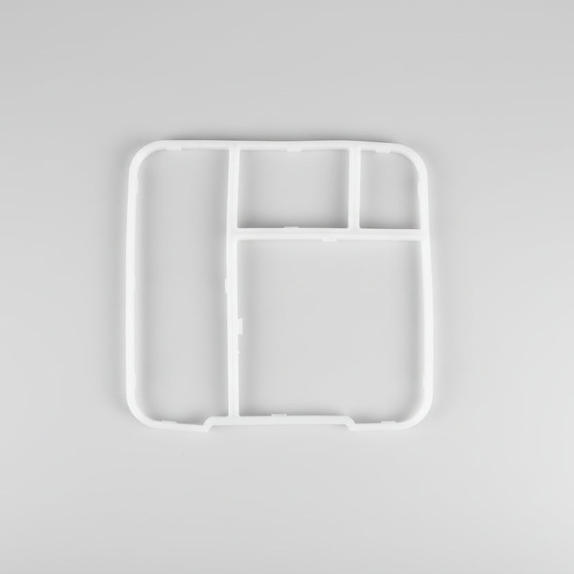 Clear replacement seal on a white background