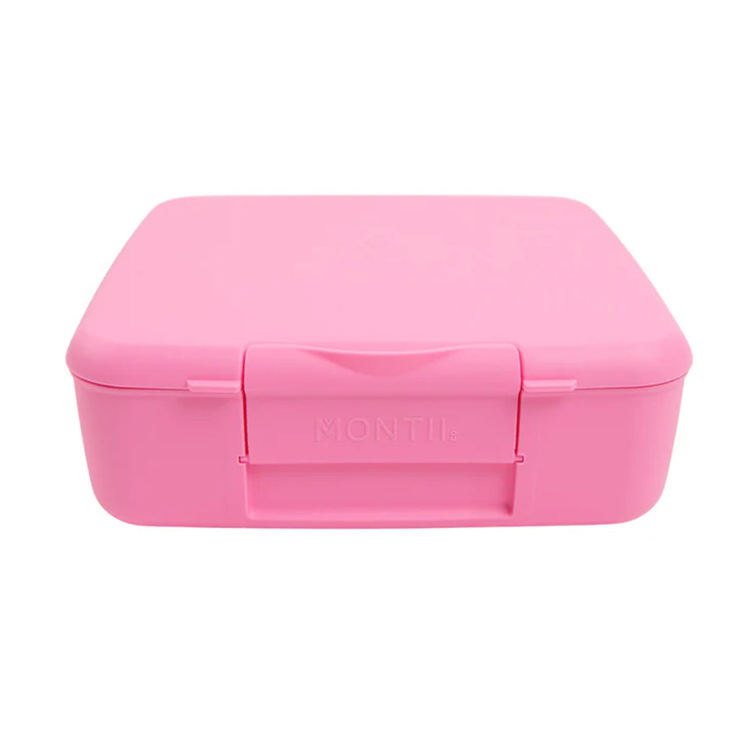 Pink rectangular container with 'MONTH' branding on a white background