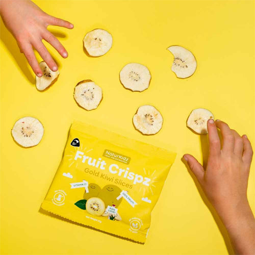 NaturKidz, Fruit Crisps, Gold Kiwifruit Slices (GF/DF), 10g - Healthy Snacks NZ