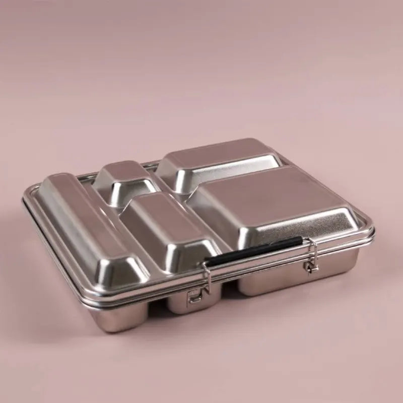 Nestling Stainless Steel JUMBO Bento Box with Silicone Seal - Healthy Snacks NZ