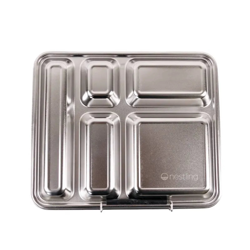 Nestling Stainless Steel JUMBO Bento Box with Silicone Seal - Healthy Snacks NZ