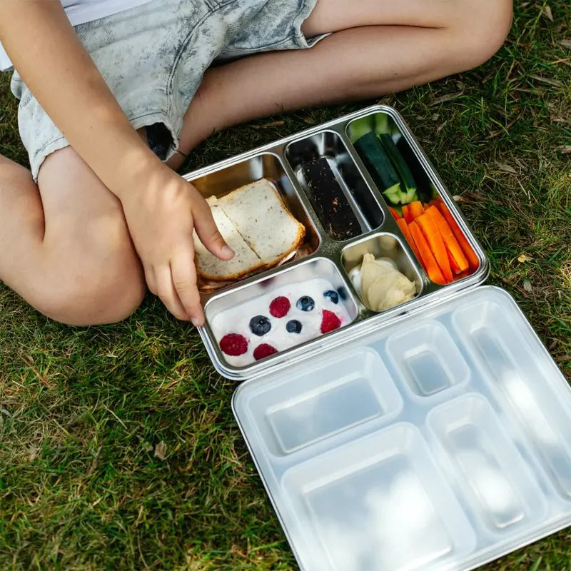 Nestling Stainless Steel JUMBO Bento Box with Silicone Seal - Healthy Snacks NZ