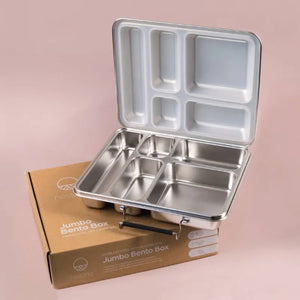 Nestling Stainless Steel JUMBO Bento Box with Silicone Seal - Healthy Snacks NZ