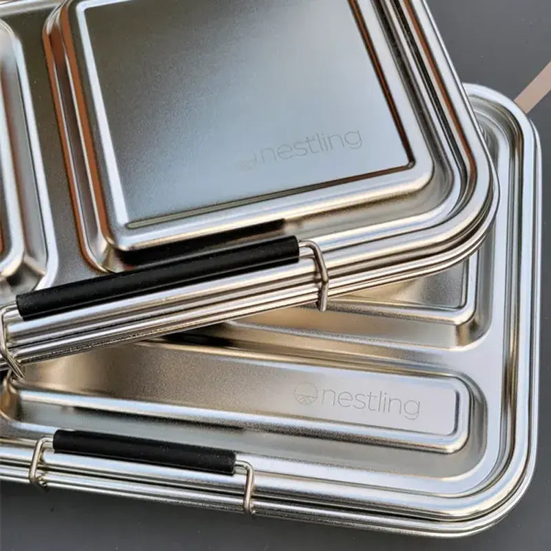 Nestling Stainless Steel Bento Box - Healthy Snacks NZ