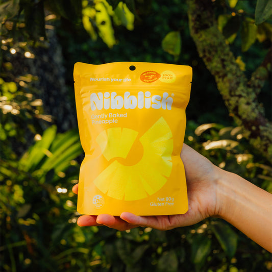 Nibblish, Gently Baked Pineapple, 80g