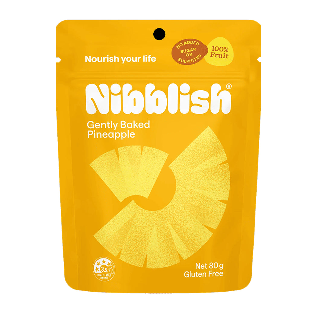 Nibblish, Gently Baked Pineapple, 80g
