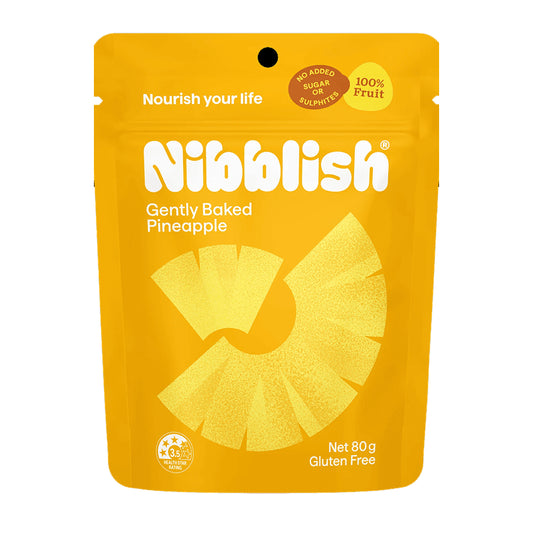 Nibblish, Gently Baked Pineapple, 80g