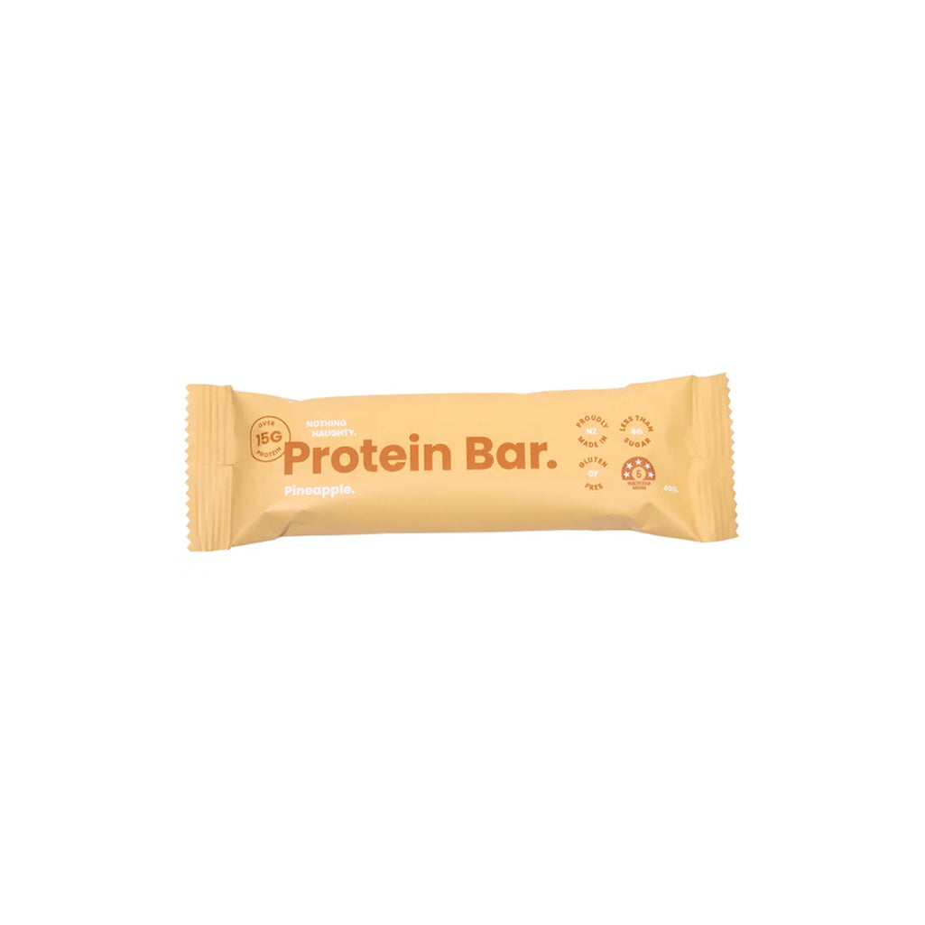 Protein bar packaging on a white background