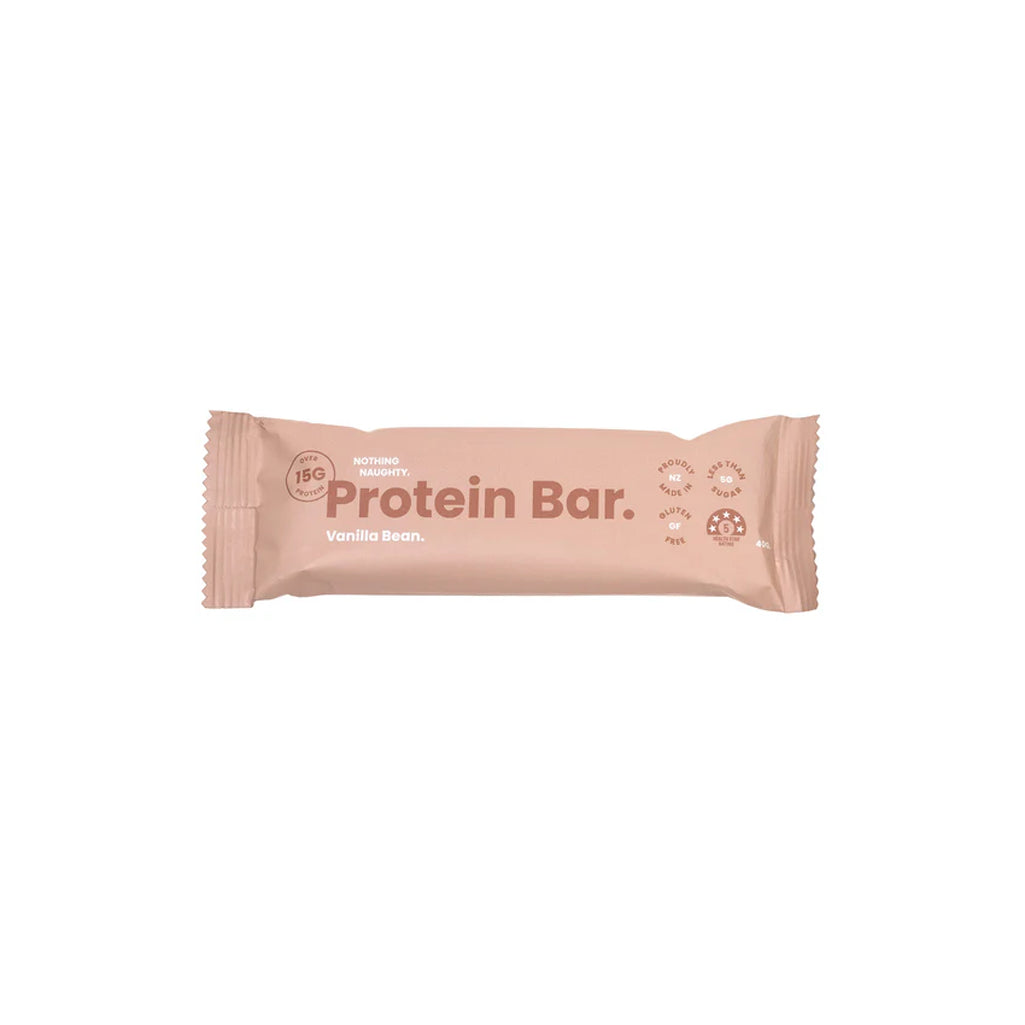 Protein bar packaging with 'Protein Bar' text on a white background