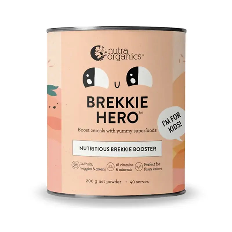 Nutra Organics, Brekkie Hero (GF/V), 200g - Healthy Snacks NZ