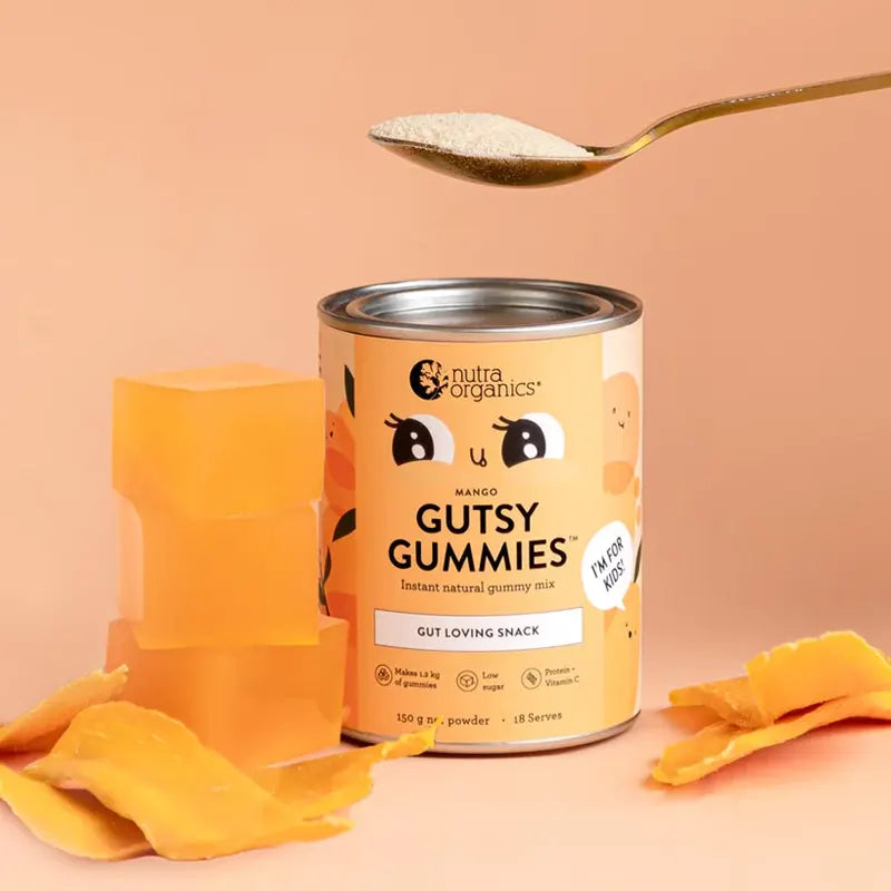 Nutra Organics, Gutsy Gummies, Assorted, 150g - Healthy Snacks NZ