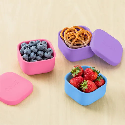 OmieSnack, Silicone Snack Container, Assorted Colours - Healthy Snacks NZ