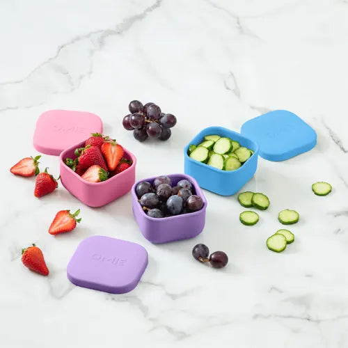 OmieSnack, Silicone Snack Container, Assorted Colours - Healthy Snacks NZ