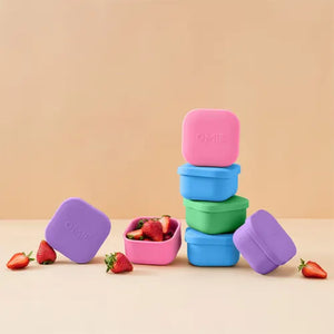 OmieSnack, Silicone Snack Container, Assorted Colours - Healthy Snacks NZ