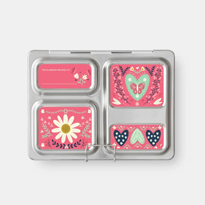 PlanetBox Launch Magnets, Floral - Healthy Snacks NZ