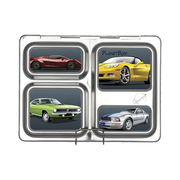 PlanetBox Launch Magnets, Cars - Healthy Snacks NZ