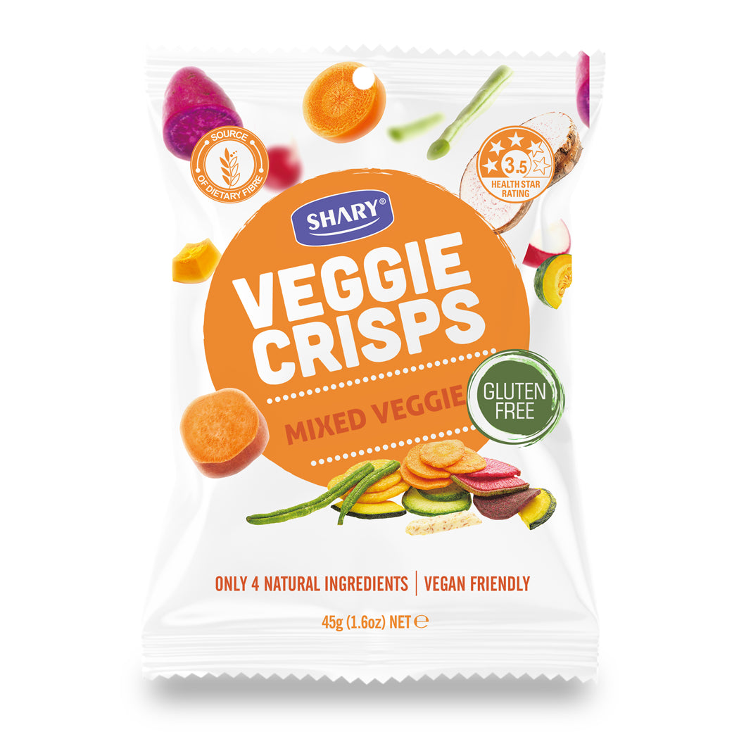 Shary Veggie Crisps (GF/DF/V) - Healthy Snacks NZ
