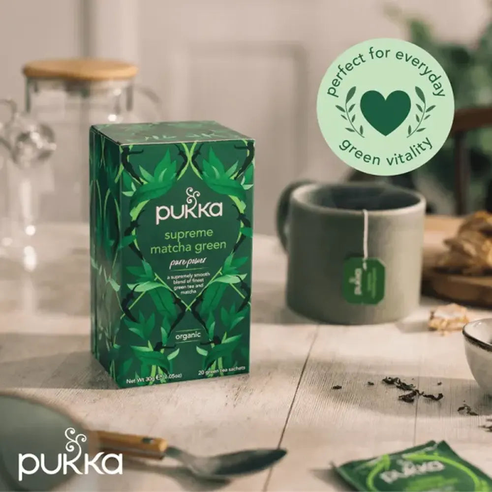 Pukka Organic Tea, Supreme Matcha Green - Healthy Snacks NZ