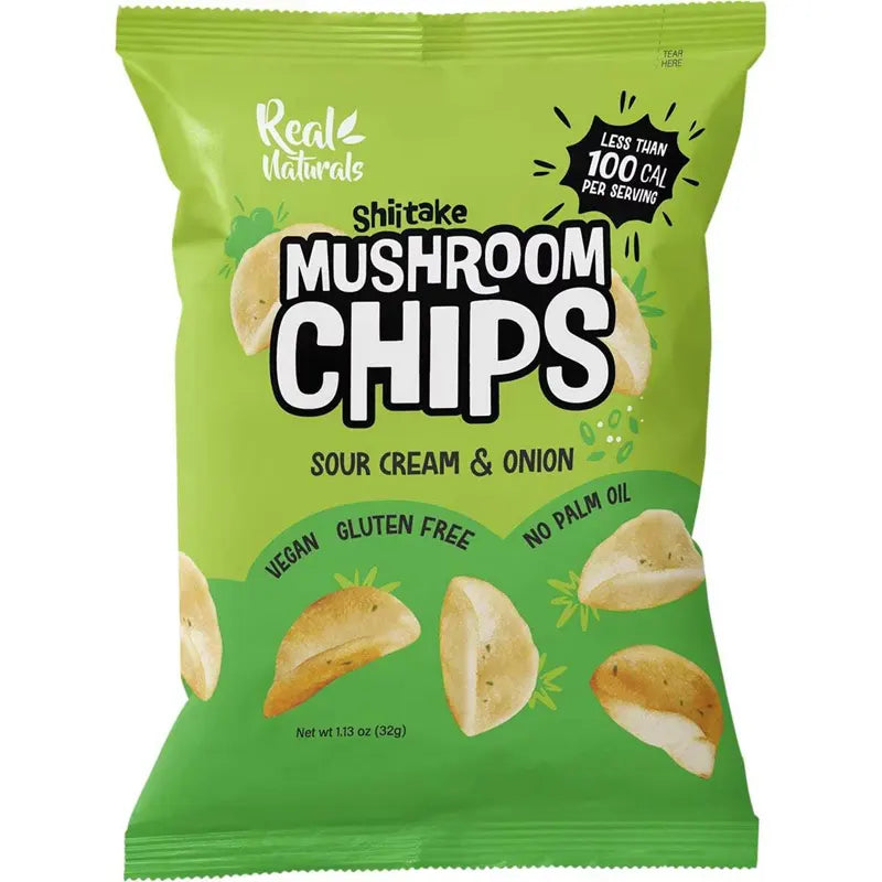 Real Naturals, Shiitake Mushroom Chips - Healthy Snacks NZ