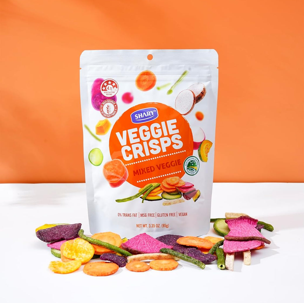 Shary Veggie Crisps (GF/DF/V) - Healthy Snacks NZ