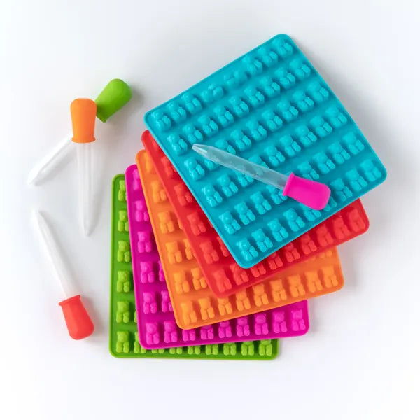 Silicone Mould Mini Gummy Bears, Assorted - Healthy Snacks NZ