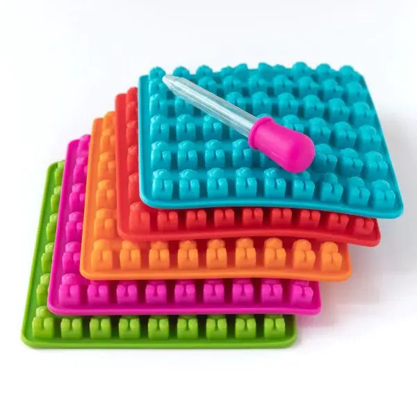 Silicone Mould Mini Gummy Bears, Assorted - Healthy Snacks NZ