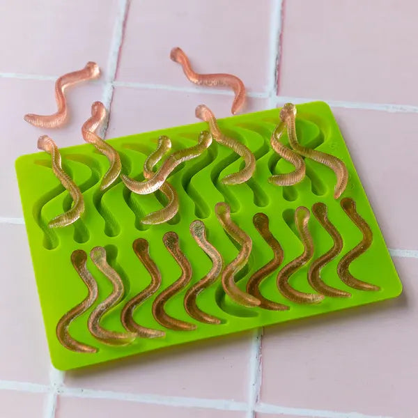 Silicone Mould Wormy Snake - Healthy Snacks NZ