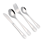 Load image into Gallery viewer, (5pc) Kids Stainless Steel Dinnerware Bundle, Bus Plate &amp; Cutlery Set
